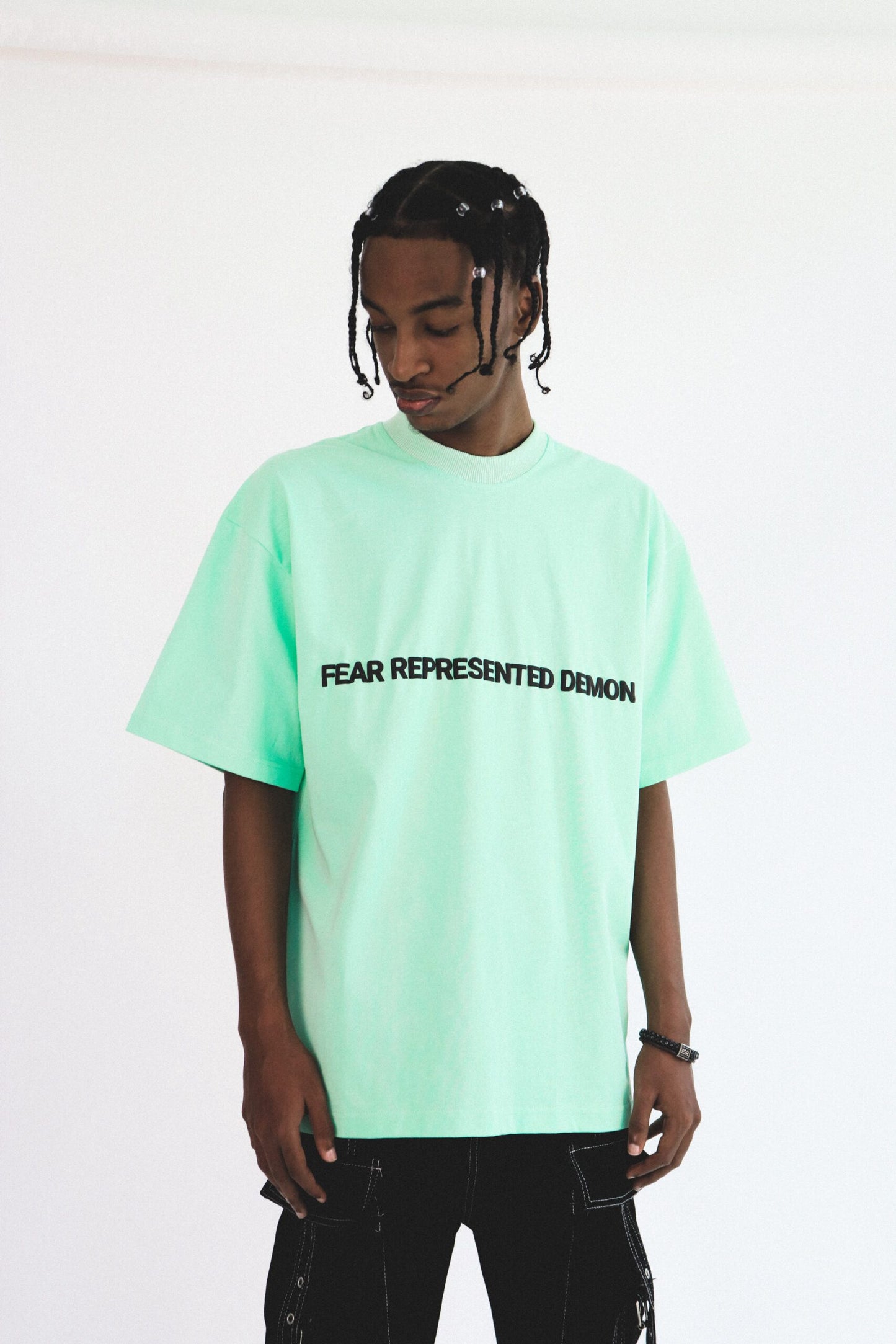 FRDCO : SS24 Embossed Logo Tee Cyan