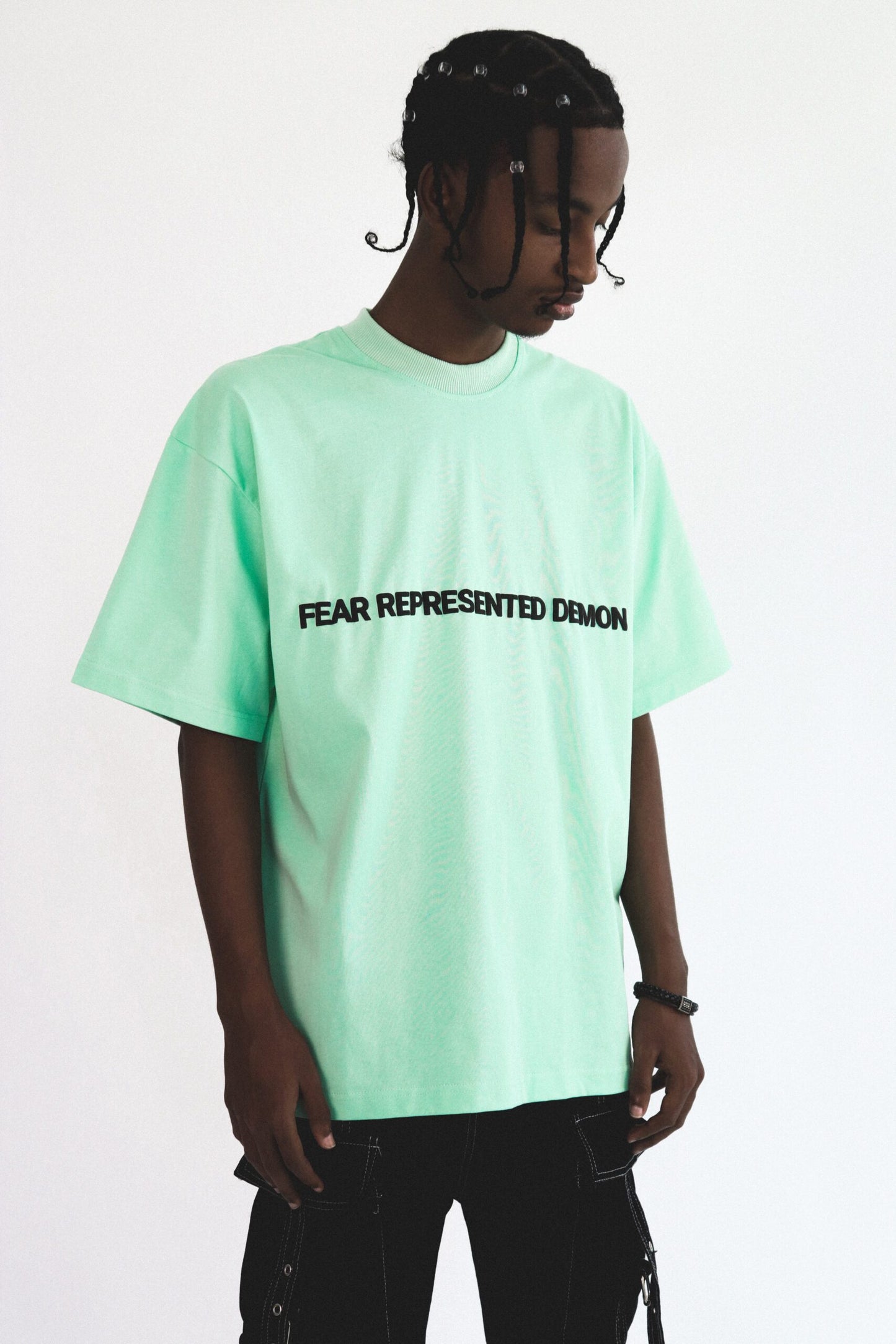 FRDCO : SS24 Embossed Logo Tee Cyan