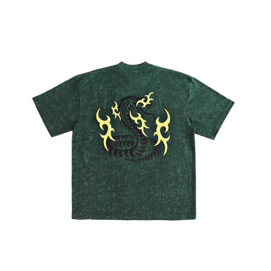 FRDCO : Razer Embossed Snake Washed Tee Army