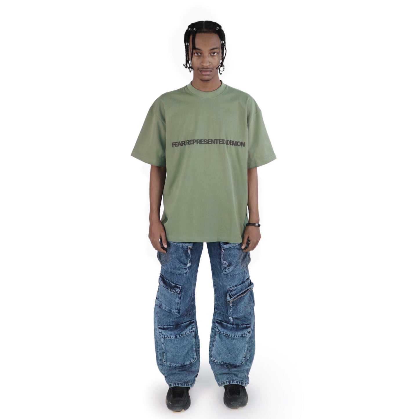 FRDCO : SS24 Embossed Logo Tee Army