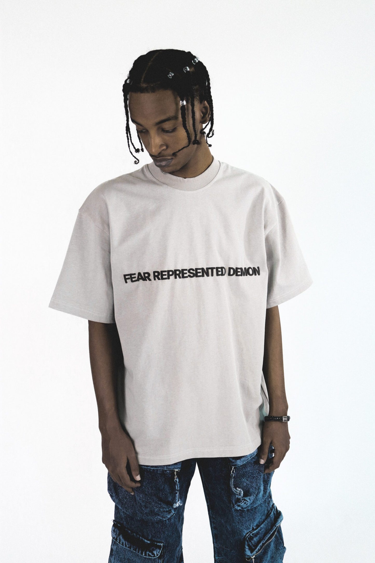 FRDCO : SS24 Embossed Logo Tee Grey