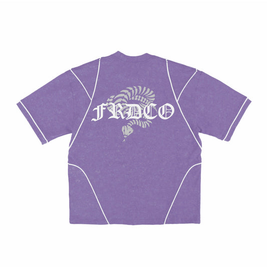 FRDCO : Stoned Snake Bone Washed Tee Purple