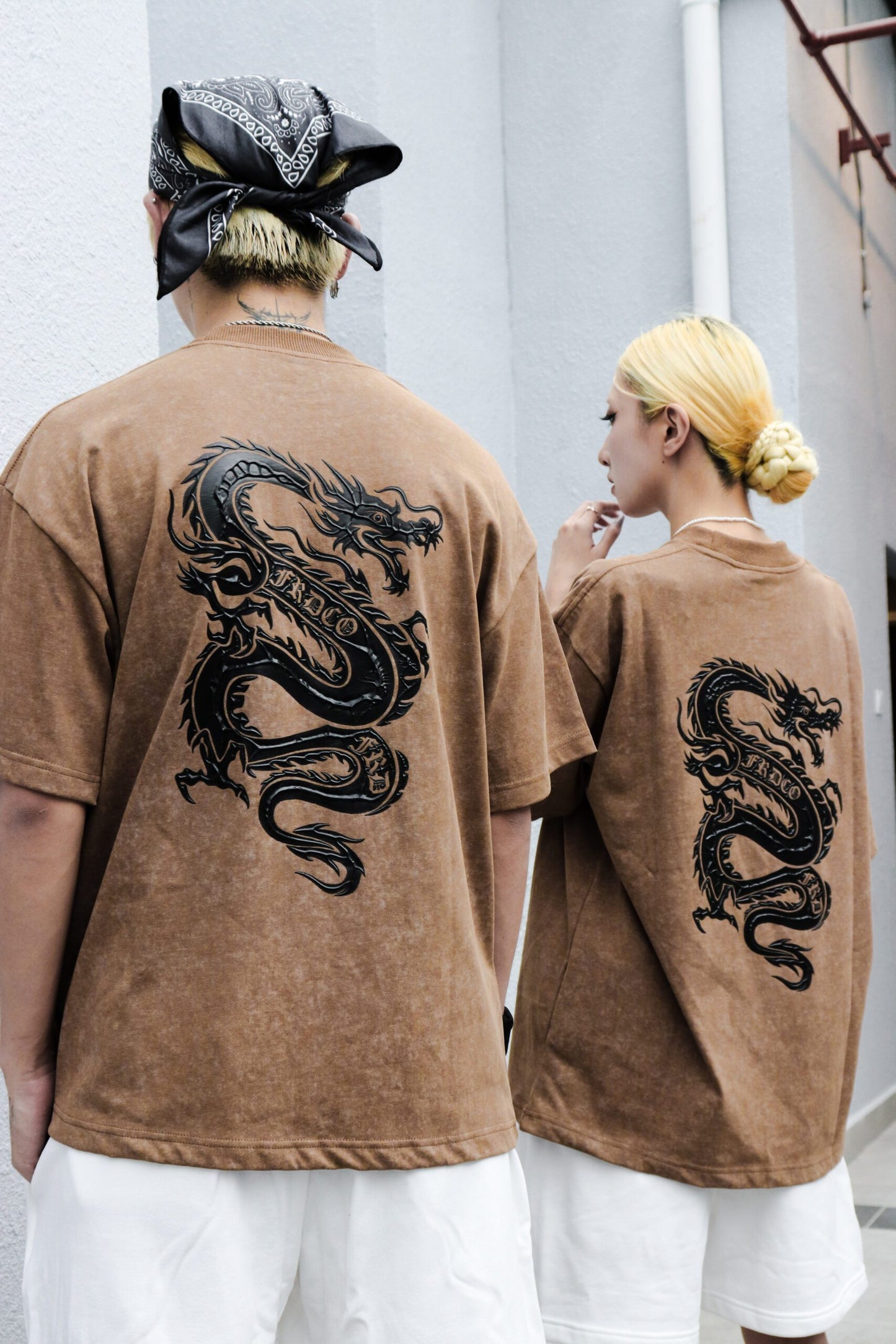 FRDCO : Dark Dragon Stoned Wash Tee Brown