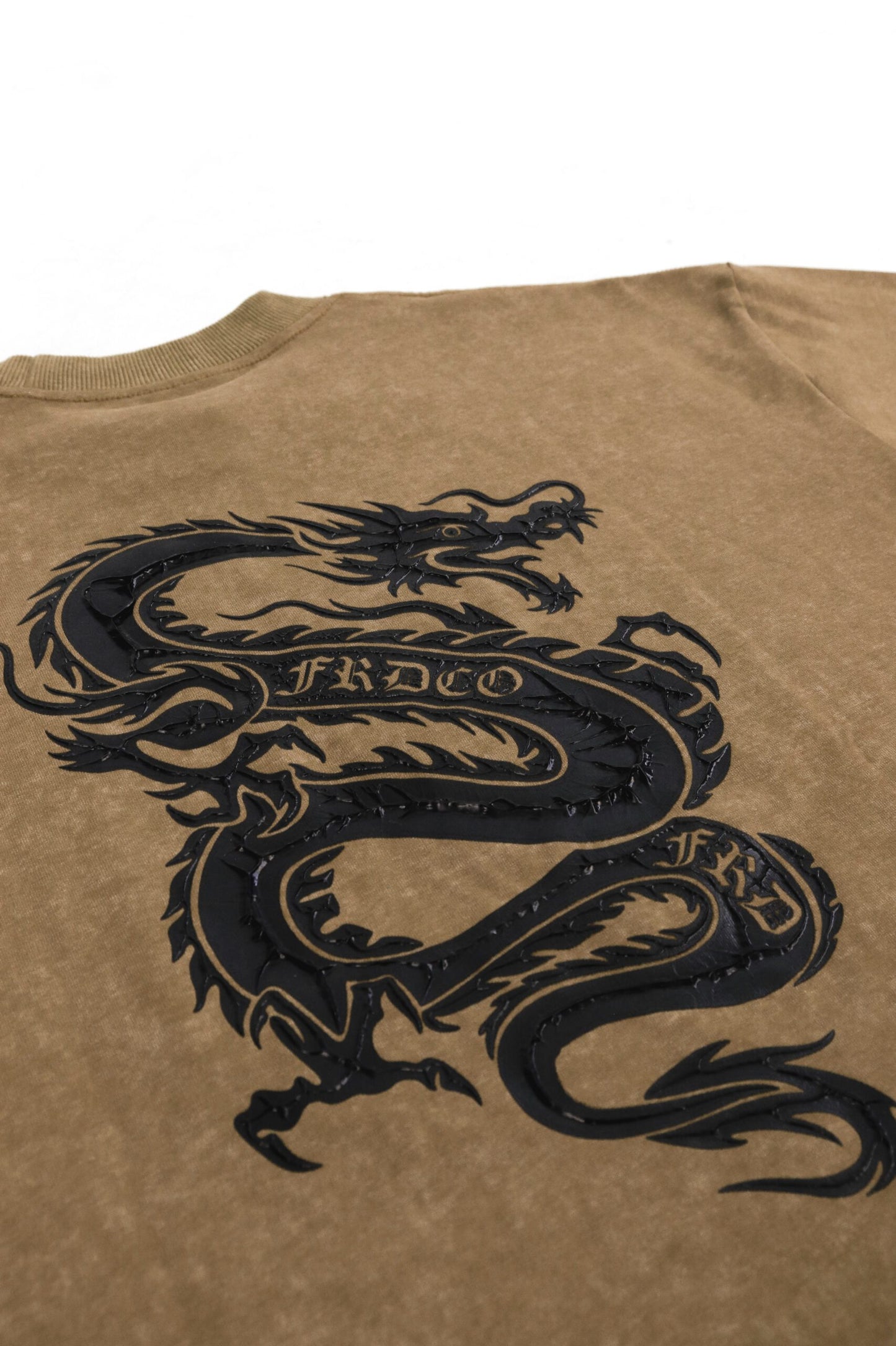FRDCO : Dark Dragon Stoned Wash Tee Brown