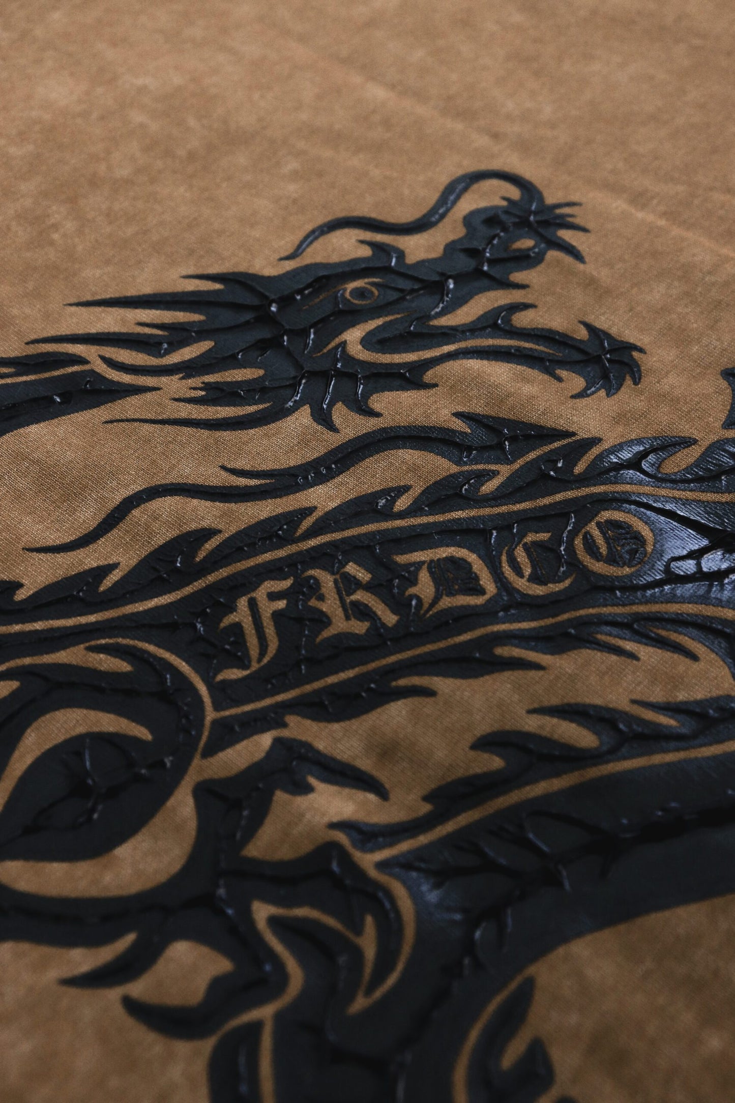 FRDCO : Dark Dragon Stoned Wash Tee Brown