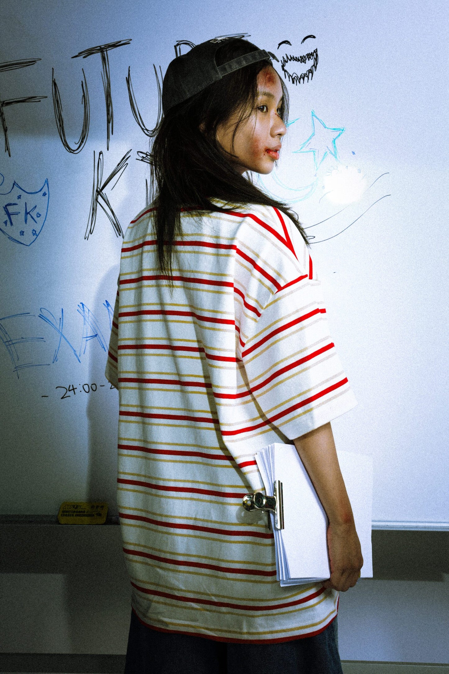 Futurekind : Social Test Stripes Tee Red