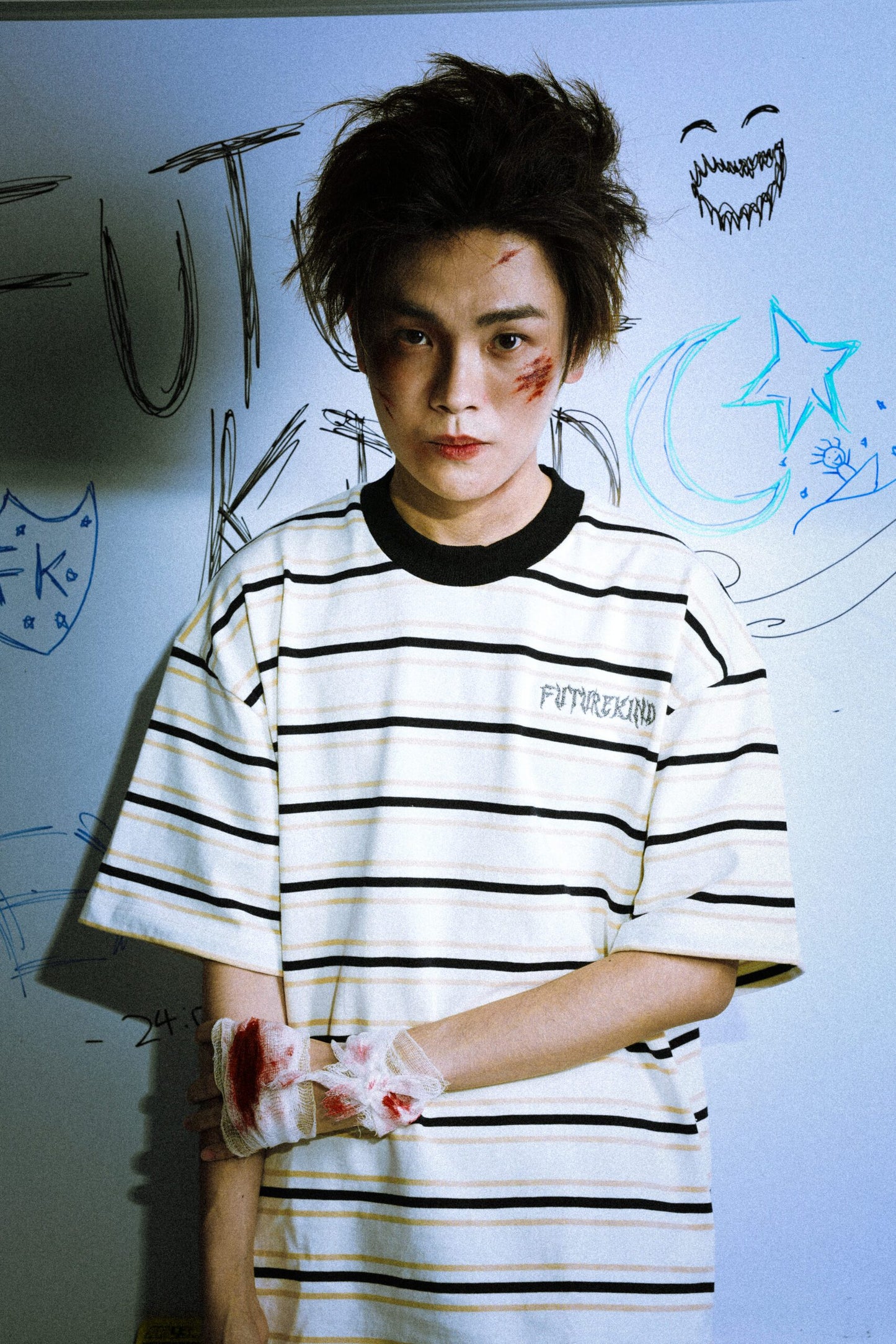 Futurekind : Social Test Stripes Tee Black
