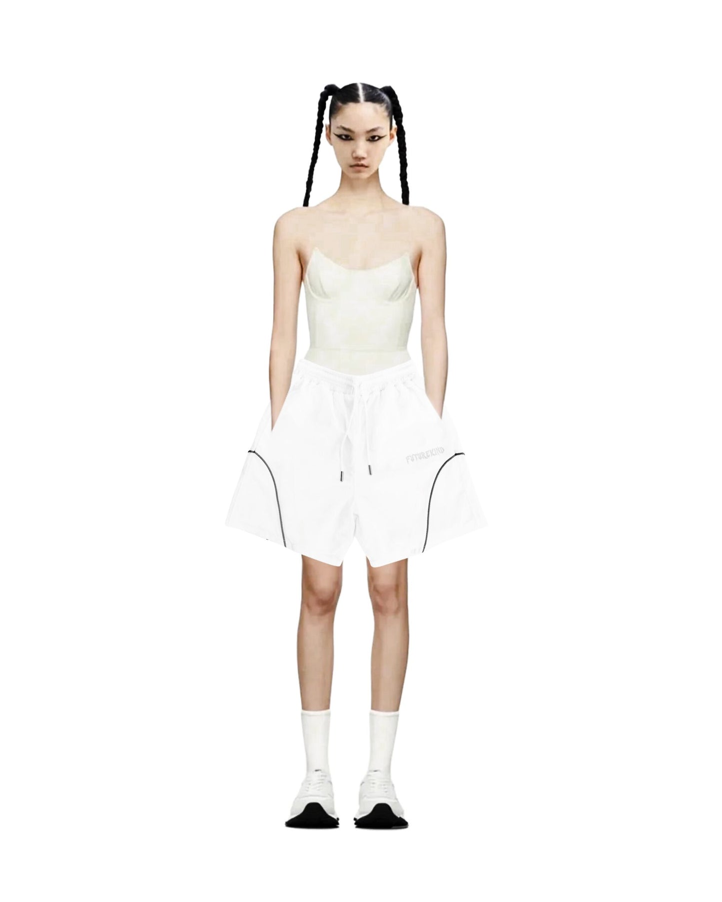 Futurekind : Immortal Reflective Shorts White
