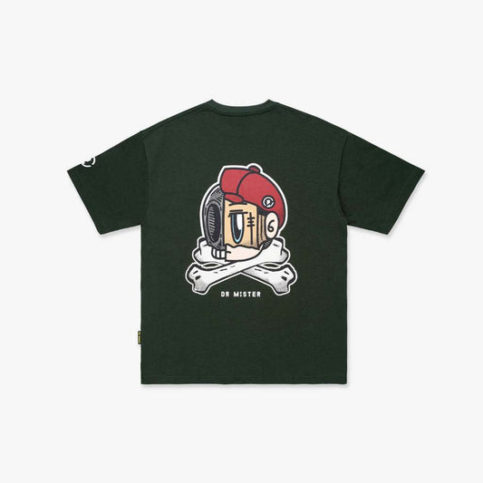 Dr Mister : HDHF Jolly Roger Broad Tee Green