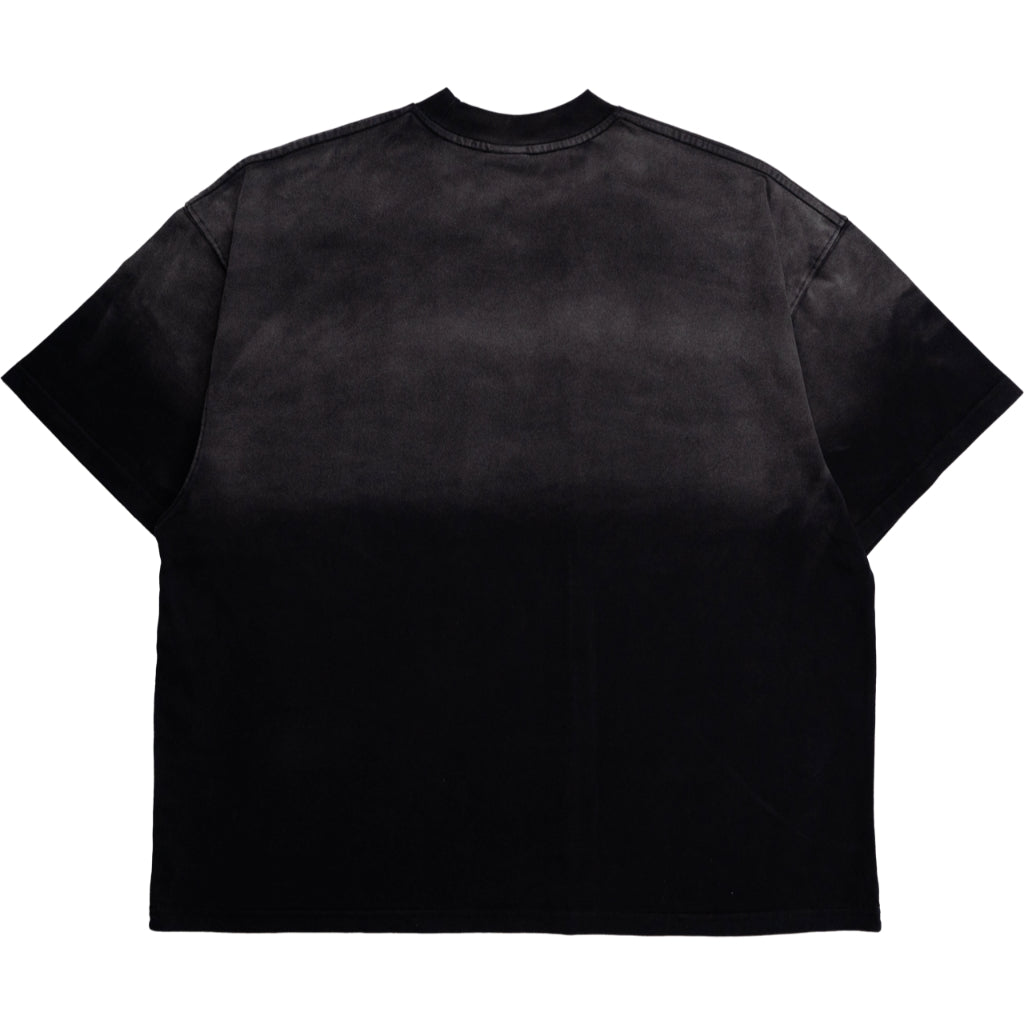 Whocares : Washed Split Emblem Tee Black
