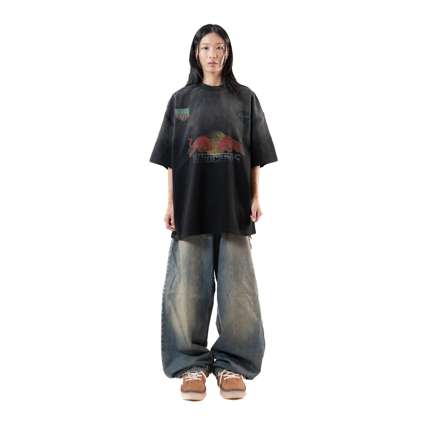 Whocares : Washed Turbo Mode Tee Black