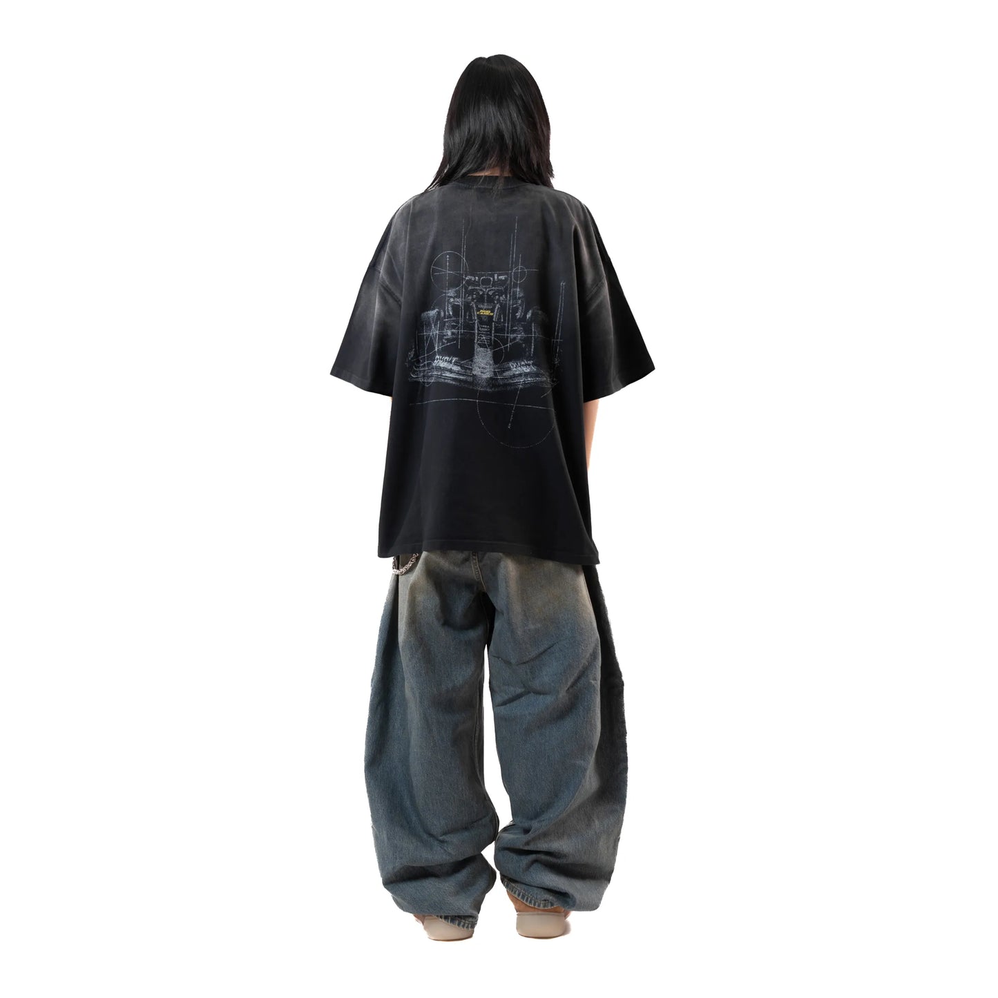 Whocares : Washed Turbo Mode Tee Black