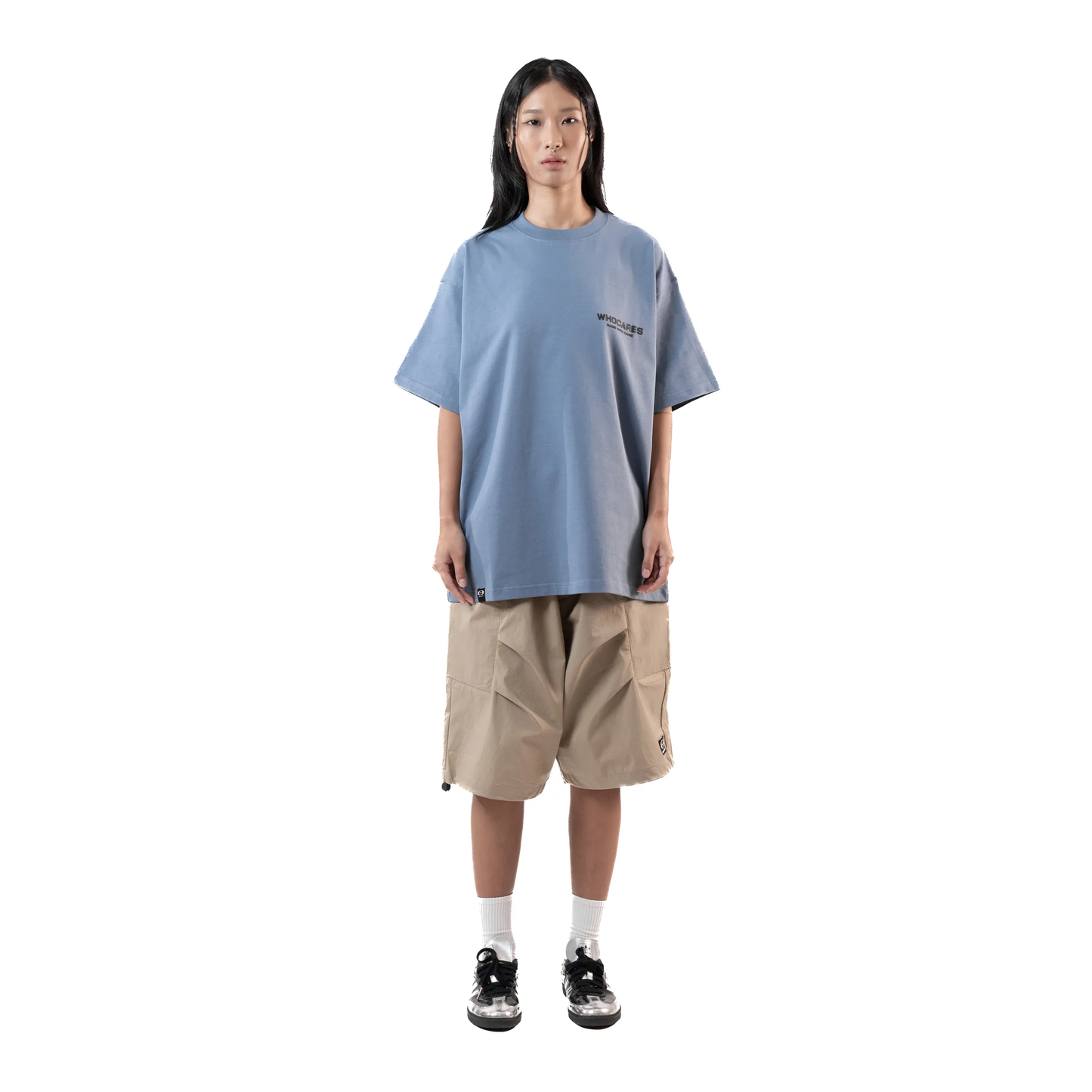 Whocares : Essential Logo Tee Blue