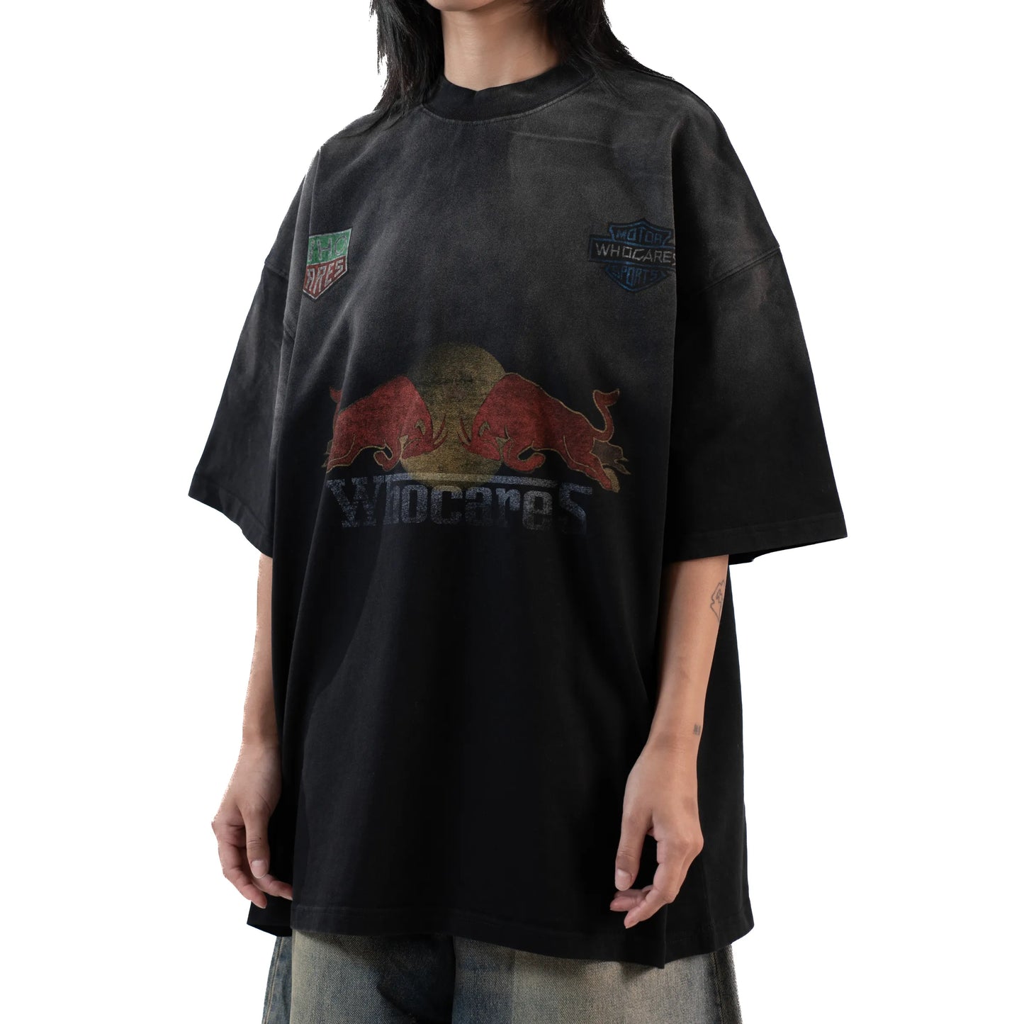 Whocares : Washed Turbo Mode Tee Black