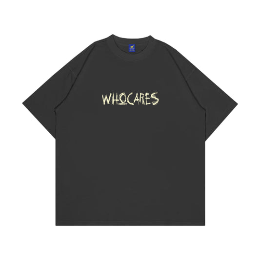 Whocares : Distressed Flower Tee