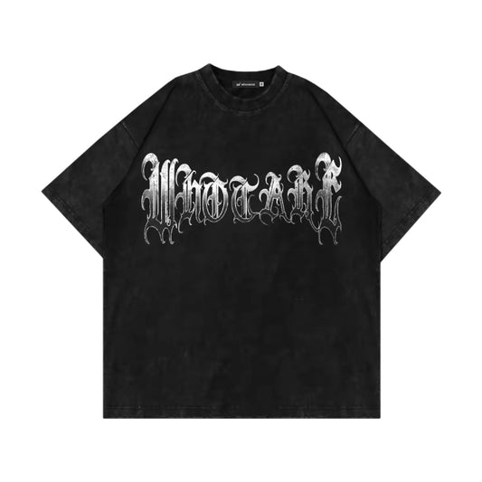 Whocares : Vintage Rock Patch Tee Black