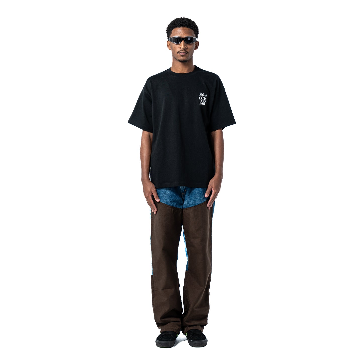 Whocares : Distressed Smiley Tee
