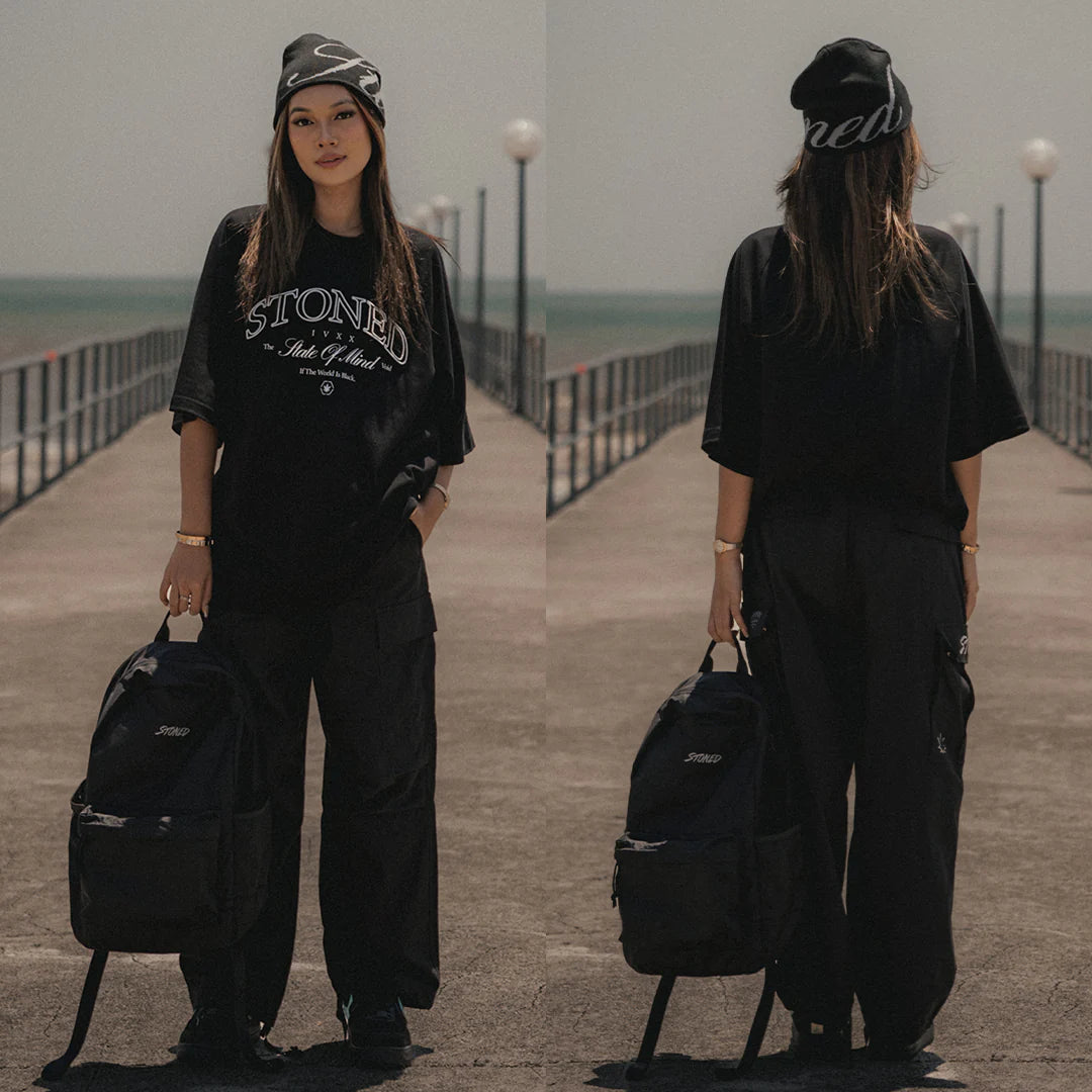 STONED WIDE FIT CARGO PANTS