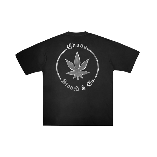 STONED CHAOS CHROME LEAF TEE