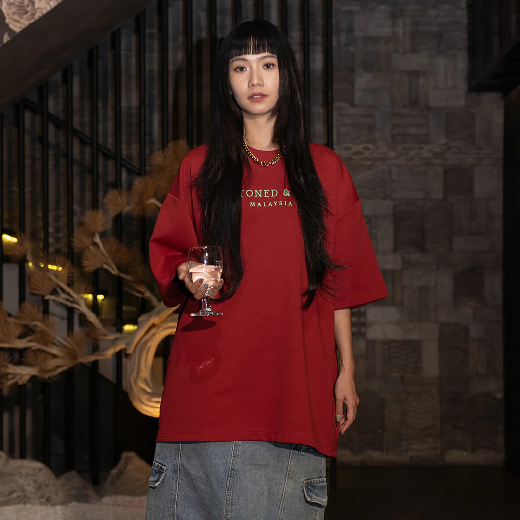 Stoned&Co Golden Jade : Jade Signature Tee Red