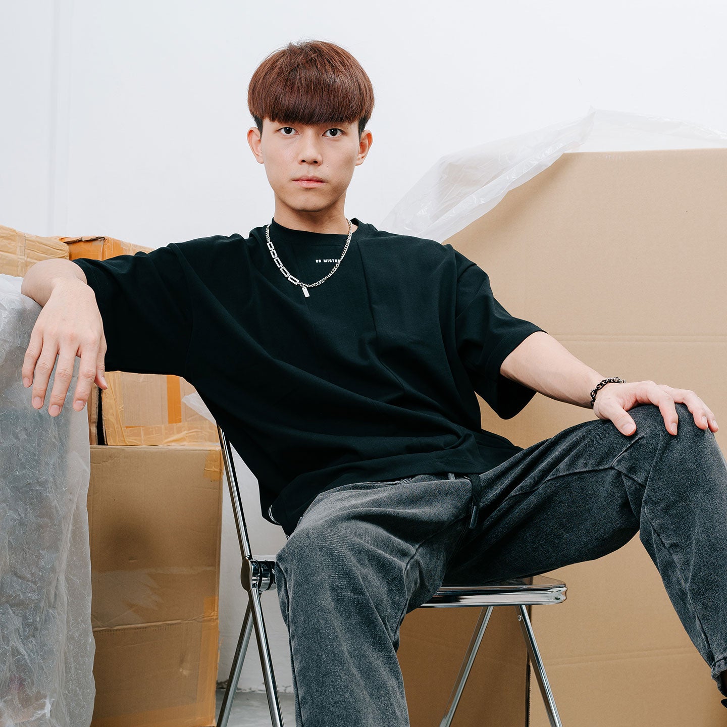 Dr Mister : Panelled Drop Shoulder Oversized Tee