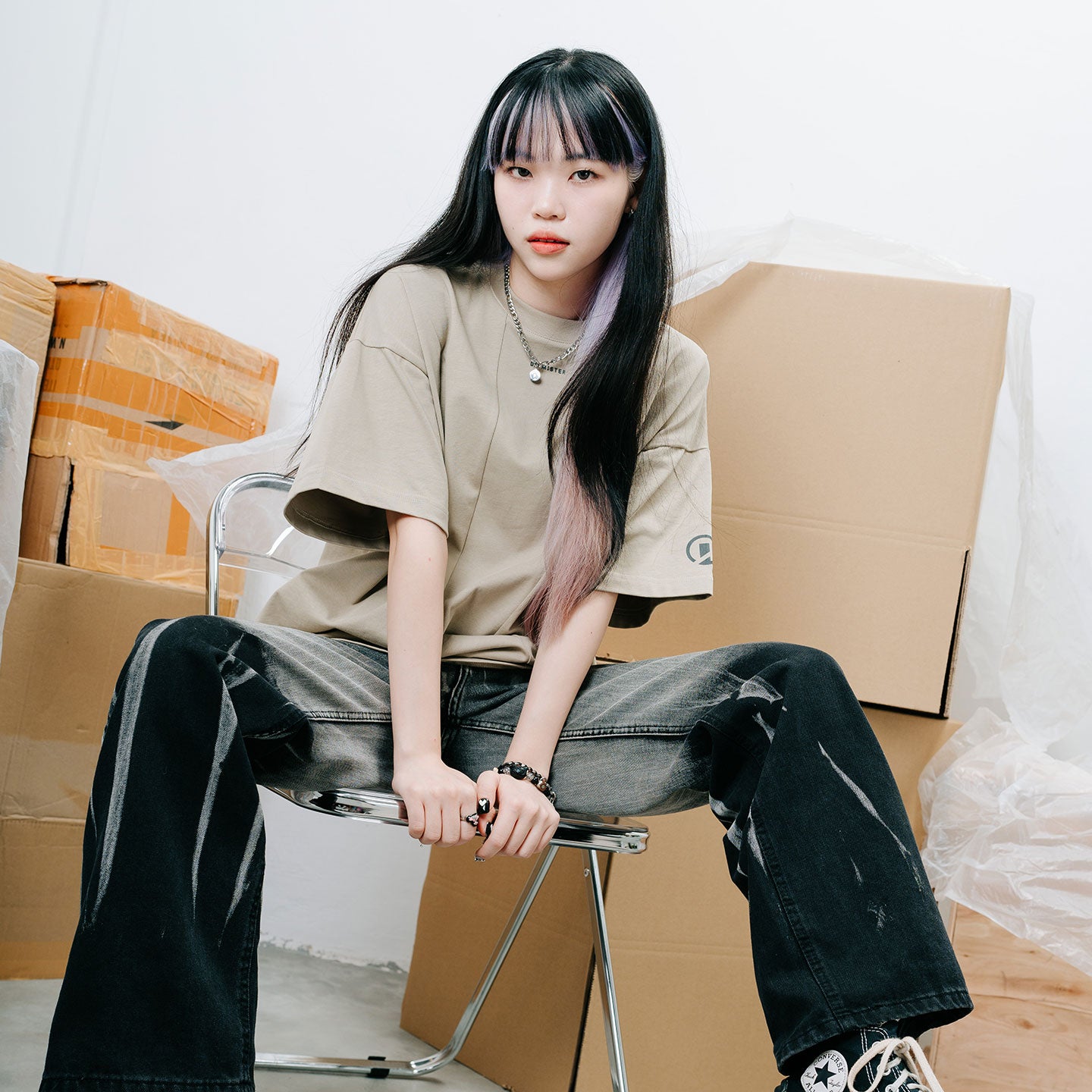 Dr Mister : Panelled Drop Shoulder Oversized Tee