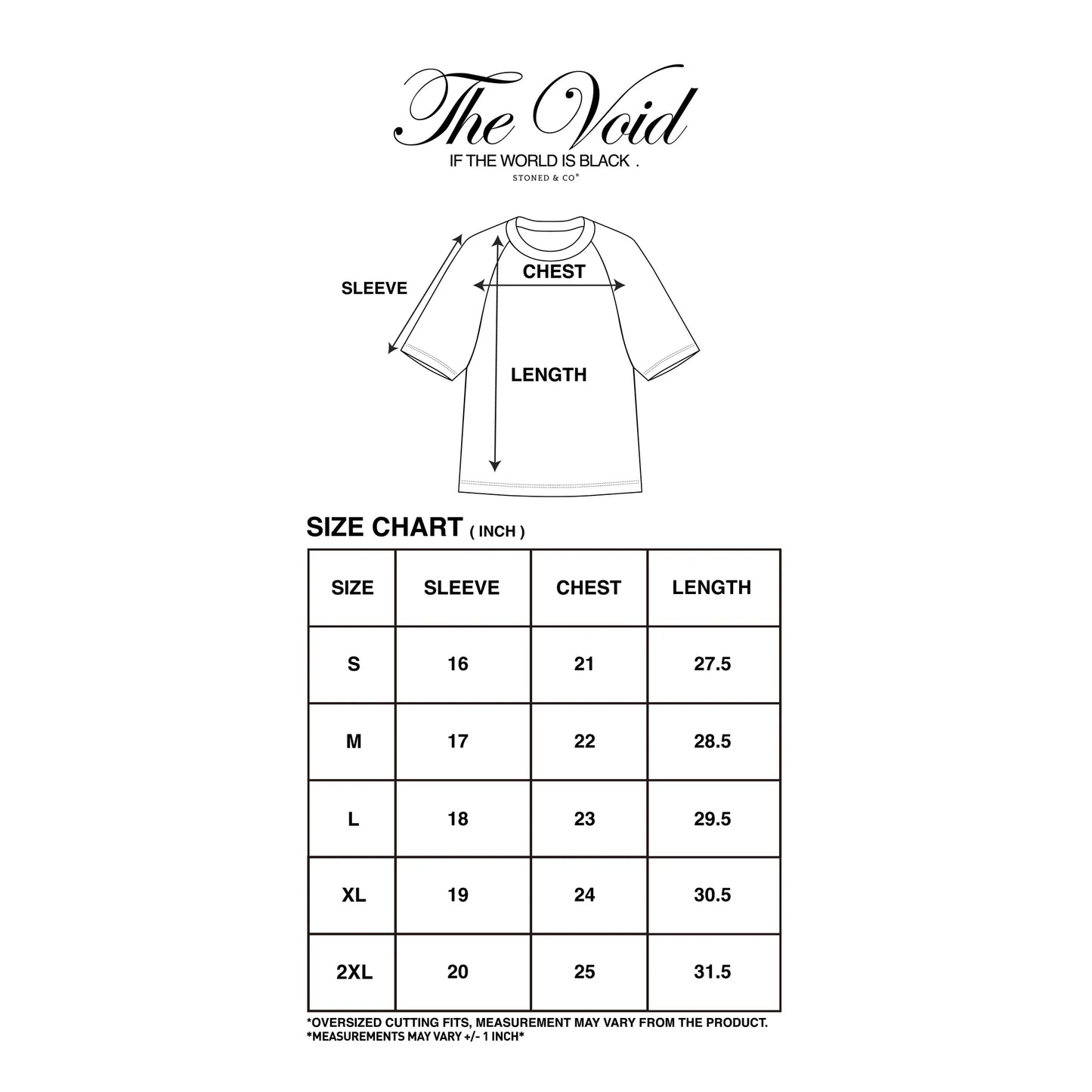 Stoned&Co Void : Logo Raglan Tee Black