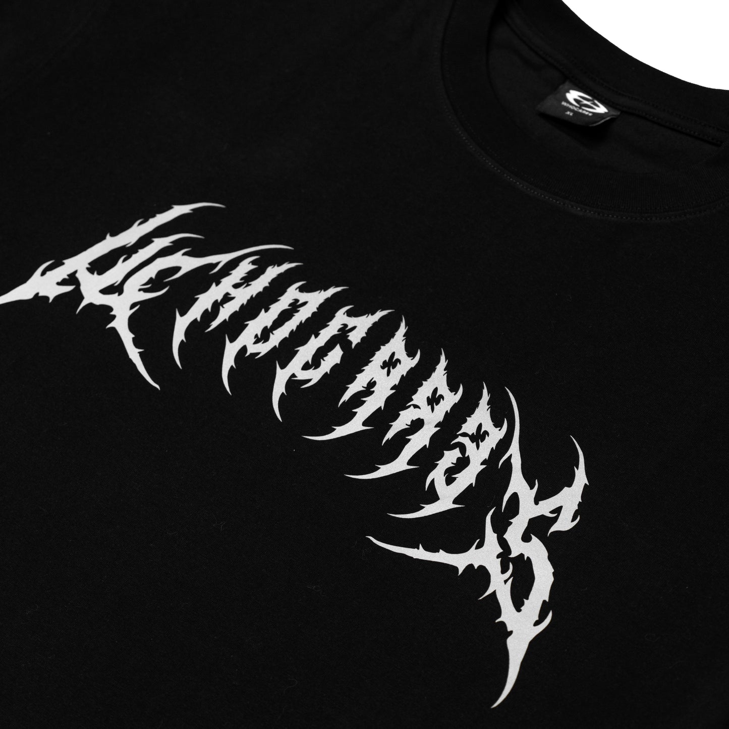 Whocares : Reflective Gothic Tee Black