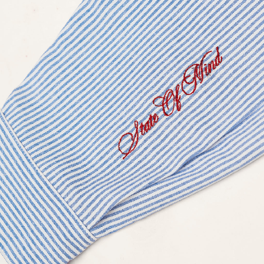 STONED BLESSED25 STRIPE L/S SHIRT BLUE