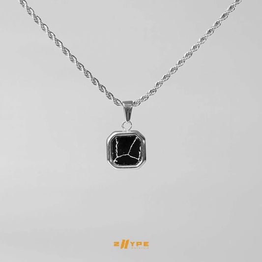 2HYPE : Noir Marble Pendant Silver
